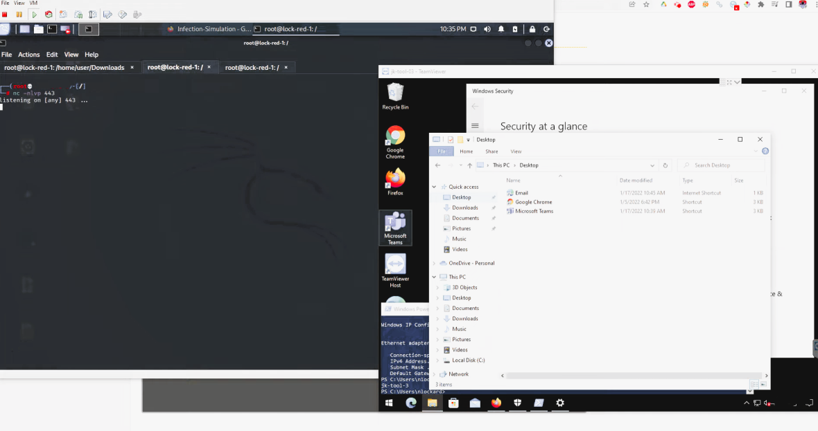  Kali LinuxとWindows端末を使用したランサムウェア攻撃の検証環境