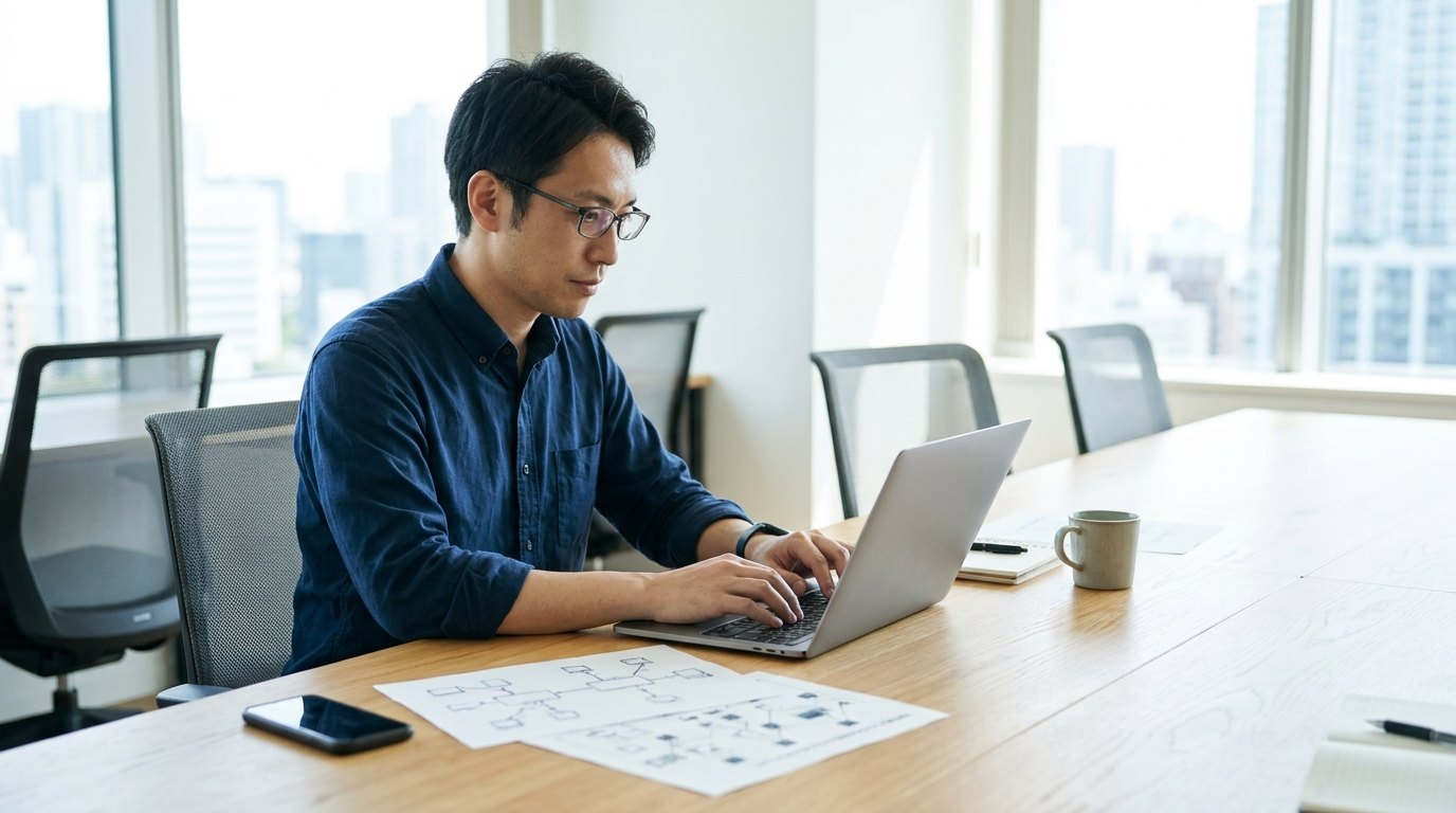 ネットワークの公開設定を確認する社内IT管理者